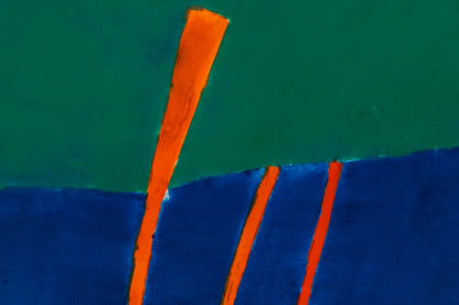 Untitled (Abstract Green and Blue with Orange), Print, circa 1990-2005