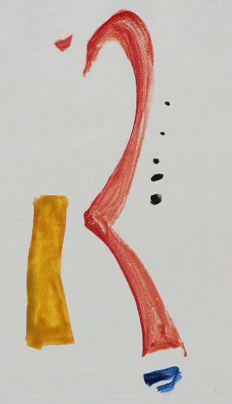 Wilma Fiori (1929-2019) artwork for sale. Untitled (Abstract Red, Yellow, Blue and Black), Print