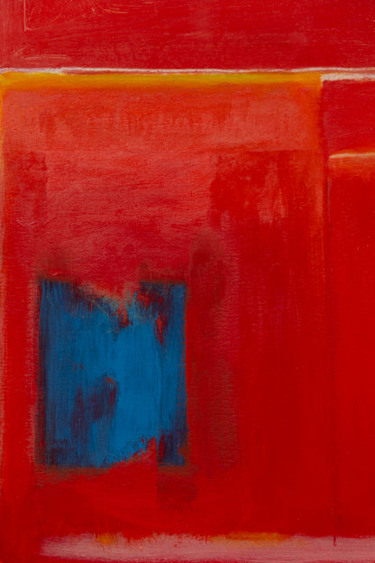 Untitled (Abstract Red with Blue and Yellow), Print