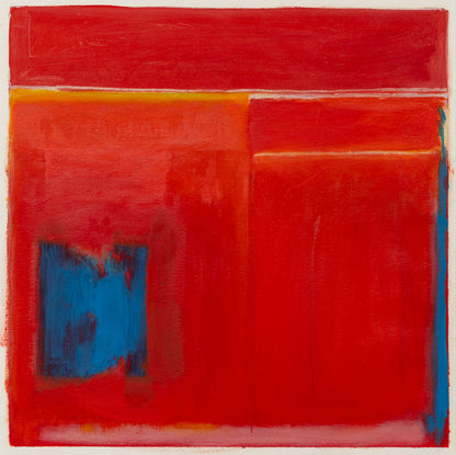 Untitled (Abstract Red with Blue and Yellow), Print