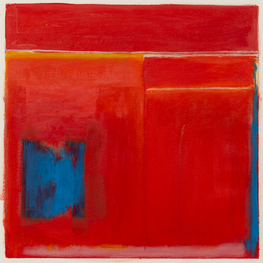 Untitled (Abstract Red with Blue and Yellow), Print