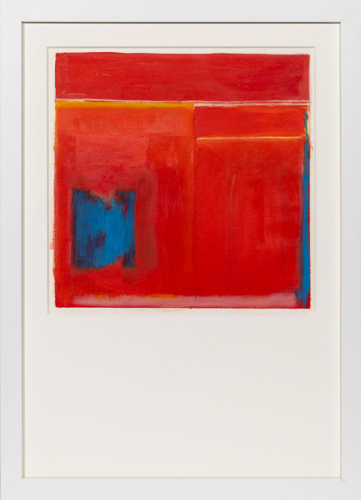 Untitled (Abstract Red with Blue and Yellow), Print