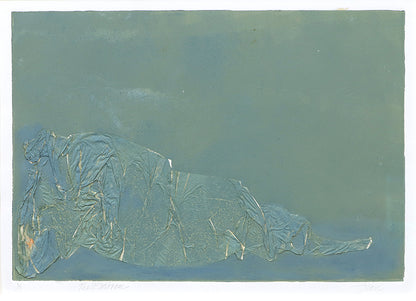 The Embrace (Abstract in Seafoam Green and Blue), Collage, circa 1990-2005
