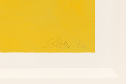 Yellow Series #5 (Abstract in Yellow, Pink, White, and Black), Painting, 2006
