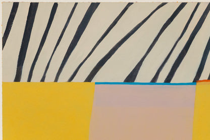 Yellow Series #5 (Abstract in Yellow, Pink, White, and Black), Painting, 2006