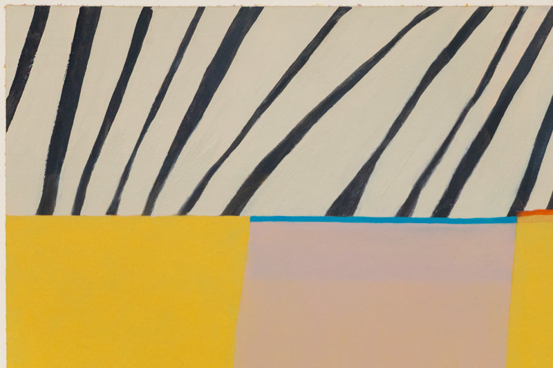 Yellow Series #5 (Abstract in Yellow, Pink, White, and Black), Painting, 2006