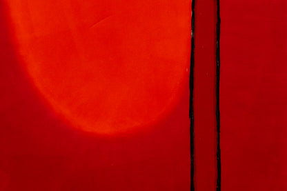 Untitled (Abstract in Red with Black Triangles), Print