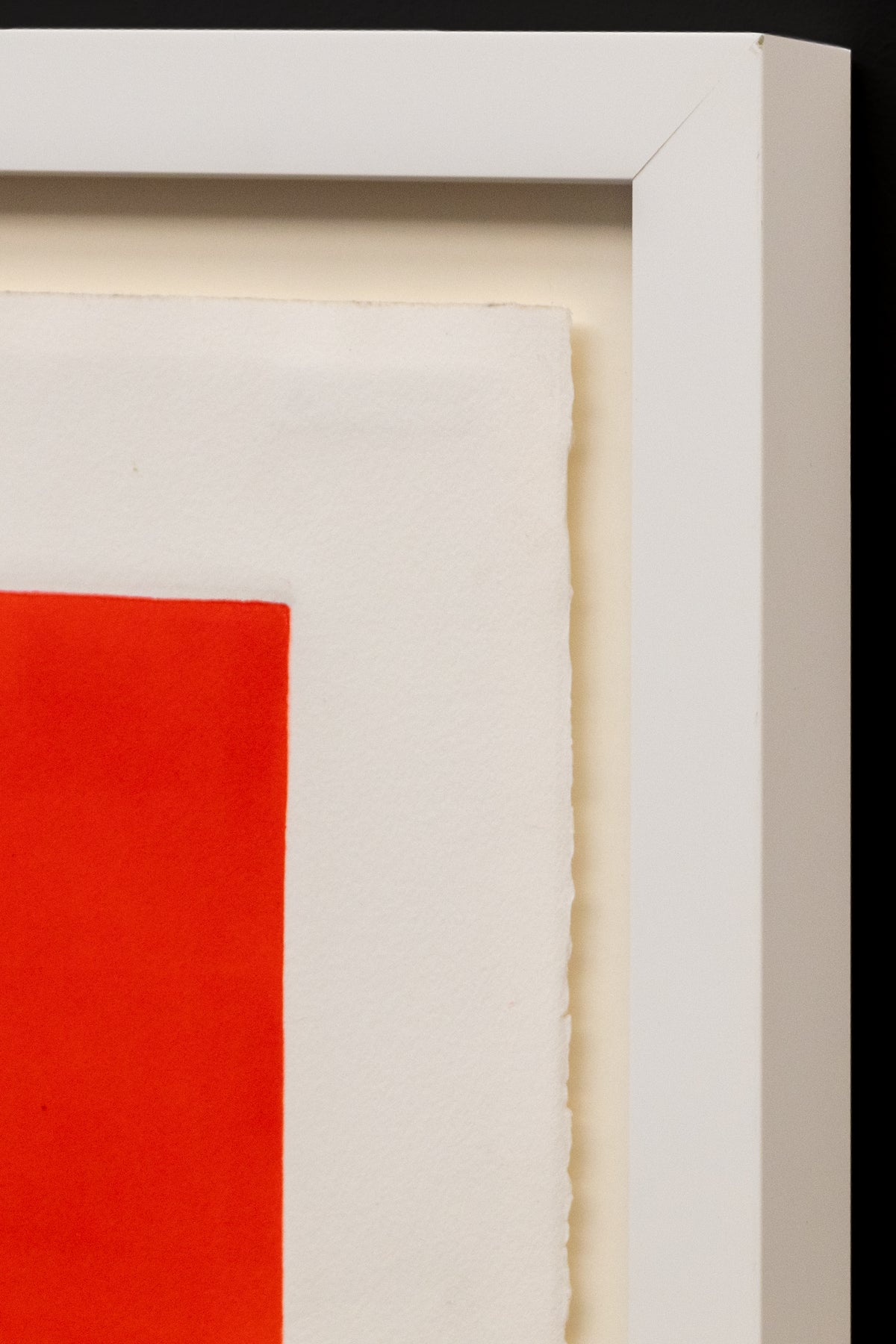 Untitled (Abstract in Red with Black Triangles), Print