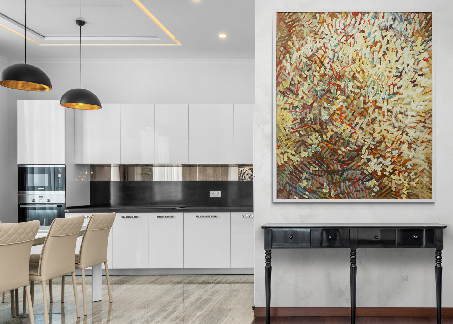 Untitled (Abstract in Red, Brown, Amber, and Olive), Painting