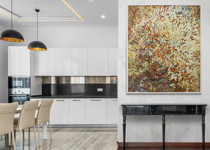 Untitled (Abstract in Red, Brown, Amber, and Olive), Painting