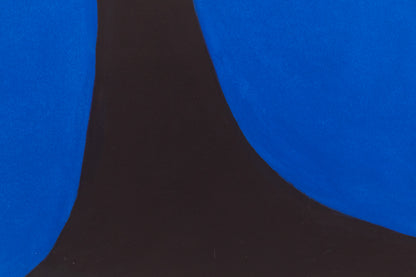 Untitled (Black with Blue Ovals Abstract), Print, circa 1990-2005