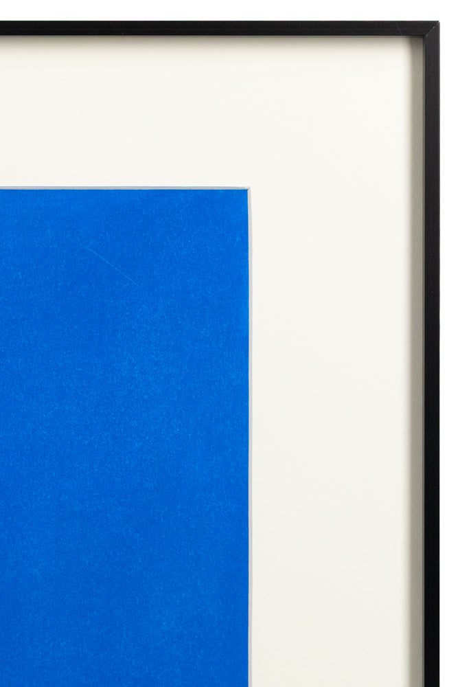 Untitled (Black with Blue Ovals Abstract), Print, circa 1990-2005