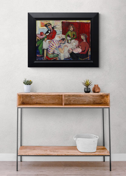 Artist and His Family (Artist's Family Seated Around a Table), Painting, 1950