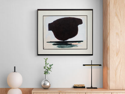 Untitled (Abstract Painting with Black Shape), Painting