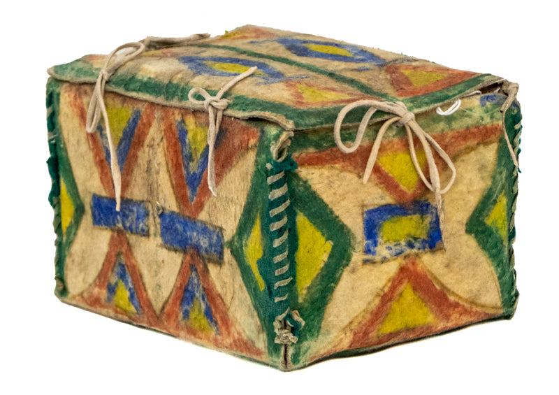 Plains artwork for sale. Miniature Painted Parfleche Box