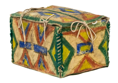 Plains artwork for sale. Miniature Painted Parfleche Box