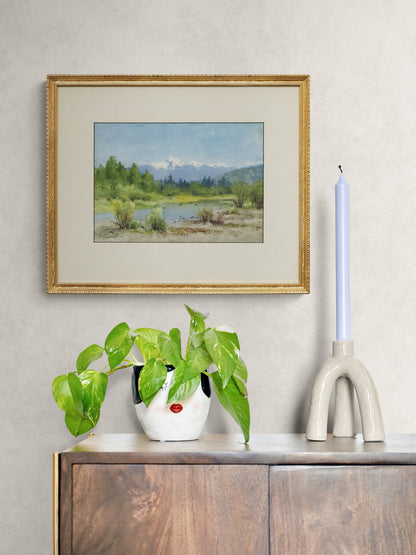 Untitled (Colorado Mountain Landscape with River), Painting, 1895