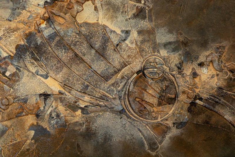 Cosmos (Abstract Composition in Brown, Gray, Rust, and Beige), Painting, circa 1960-1970