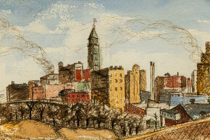 Denver Skyline (Colorado), Painting, 1951