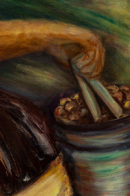 Untitled (Woman Cooking), Painting