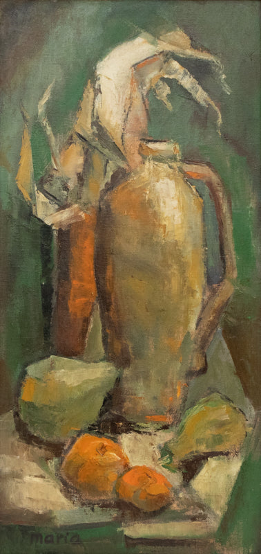 Still Life (#10) (Still Life of Bottles and Fruit), Painting