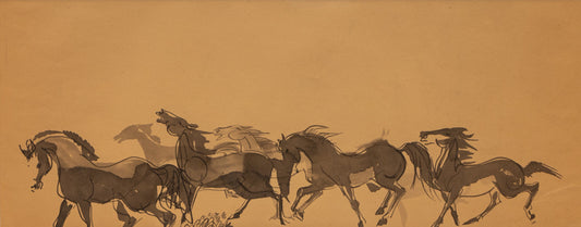 Beulah House Beardsley (1913-2001) artwork for sale. Untitled (Six Horses Running), Painting