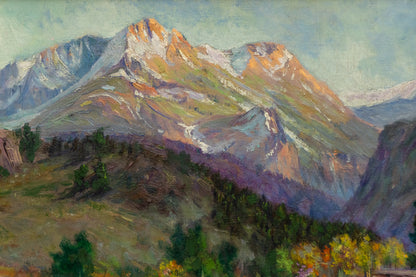 Colorado Landscape (Longs Peak in Autumn), Painting, circa 1920-1940
