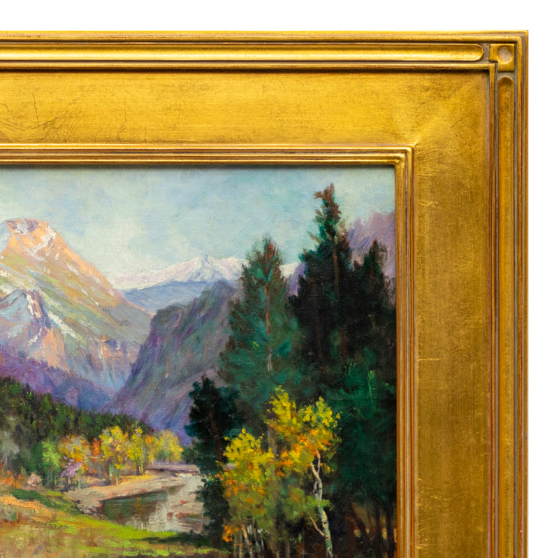 Colorado Landscape (Longs Peak in Autumn), Painting, circa 1920-1940