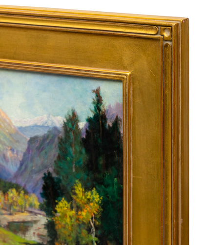 Colorado Landscape (Longs Peak in Autumn), Painting, circa 1920-1940