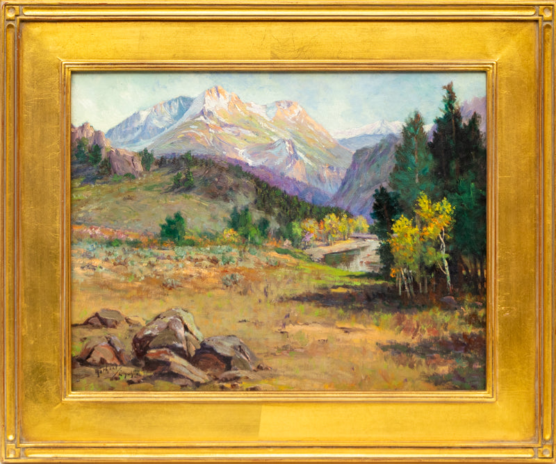Colorado Landscape (Longs Peak in Autumn), Painting, circa 1920-1940