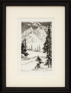The Rockies (Snowy Mountain Landscape, Colorado), Print, circa 1930-1960