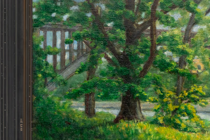 Untitled (High Bridge, Along the Harlem River Drive, New York), Painting, dated 1924