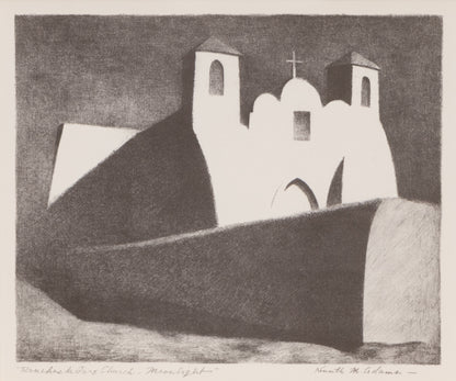 Ranchos de Taos Church - Moonlight, Print, 1950