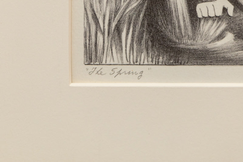 The Spring (Abstracted Figures Retrieve Water From A Spring), Print
