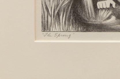 The Spring (Abstracted Figures Retrieve Water From A Spring), Print