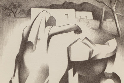 The Spring (Abstracted Figures Retrieve Water From A Spring), Print