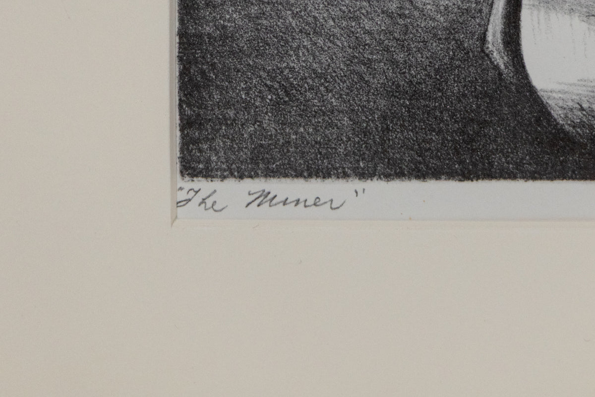 The Miner (Miner Tunneling with Pick Axe), Print, 1950