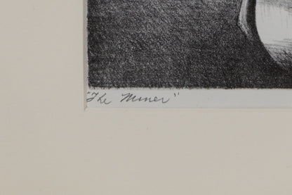 The Miner (Miner Tunneling with Pick Axe), Print, 1950