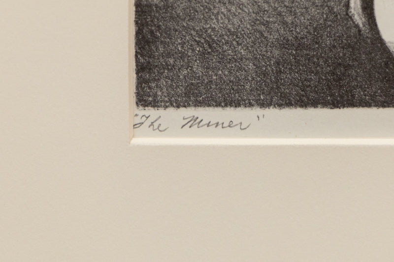 The Miner (Miner Tunneling with Pick Axe), Print, 1950