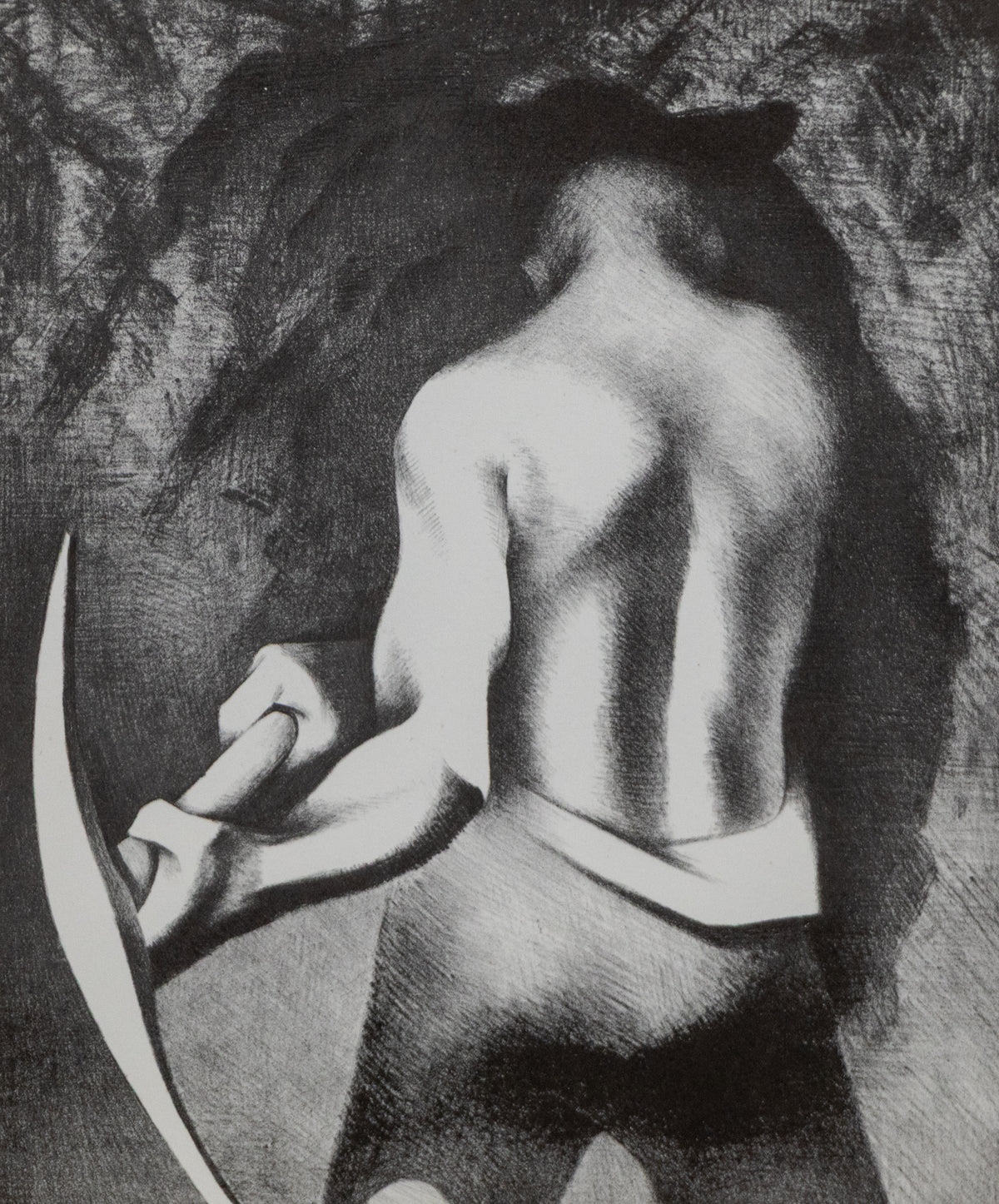 The Miner (Miner Tunneling with Pick Axe), Print, 1950