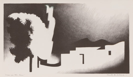 Kenneth Adams (1897-1966) artwork for sale. House in the Sun (New Mexico Adobe House), Print, 1950, Denver, Colorado, Art Gallery)