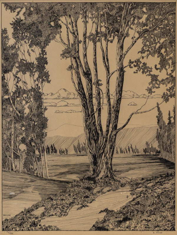 Trees, Painting, circa 1931