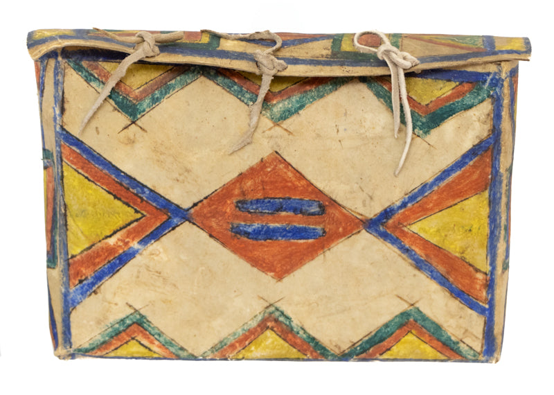 Sioux Painted Parfleche Utility Box (Tool Box), circa 1900