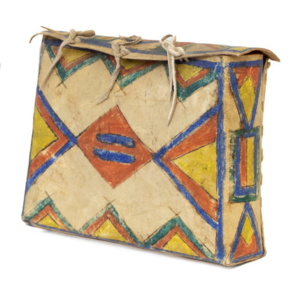 Sioux Painted Parfleche Utility Box (Tool Box), circa 1900