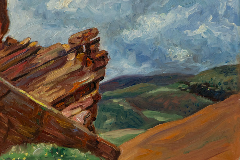 The Park of the Red Rocks, Colorado (Rock Formation with Rolling Hills), Painting