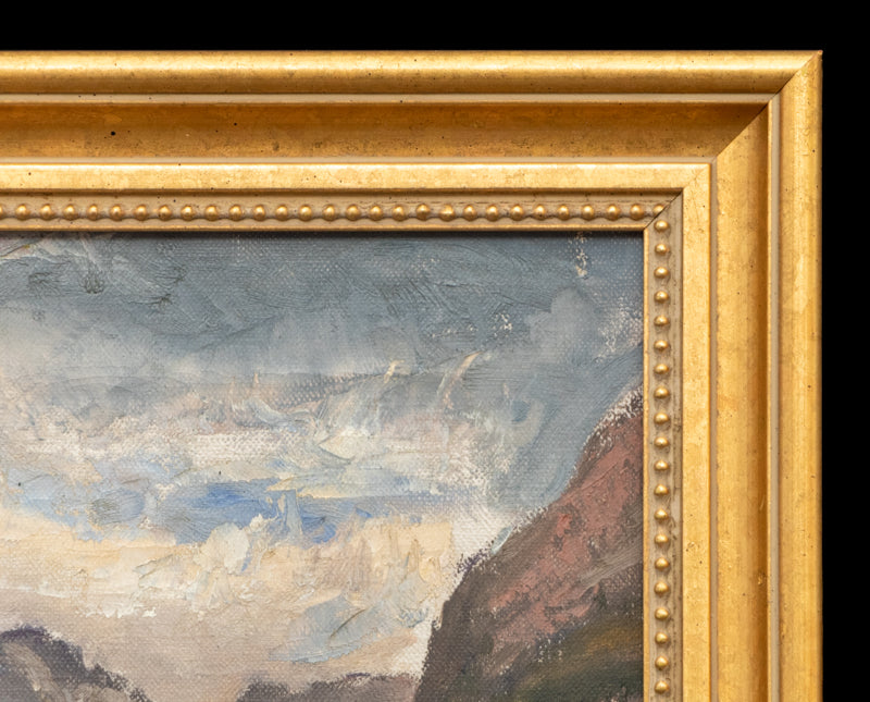 Mountain Lake near Estes Park, Colorado (Rocky Mountain Landscape), Painting, circa 1940-1960