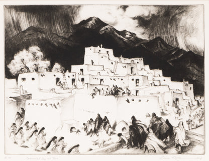 Ceremonial Day at Taos (New Mexico), Print, 1953