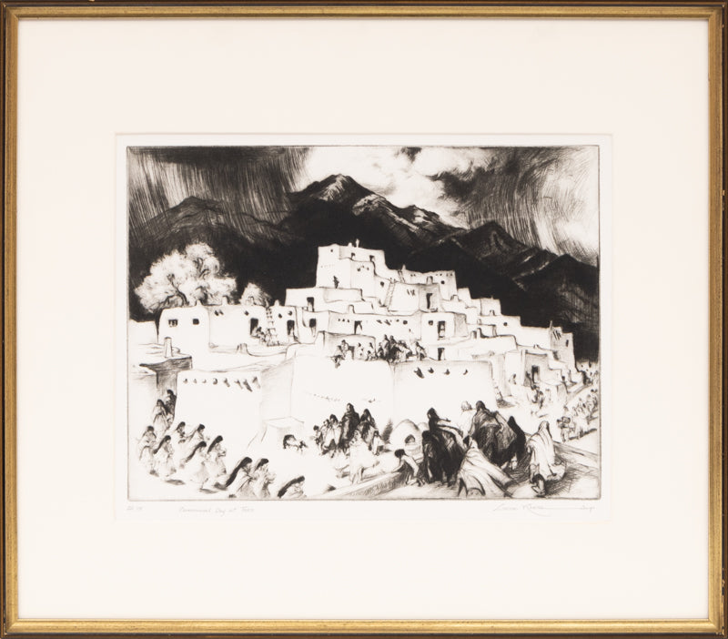Ceremonial Day at Taos (New Mexico), Print, 1953