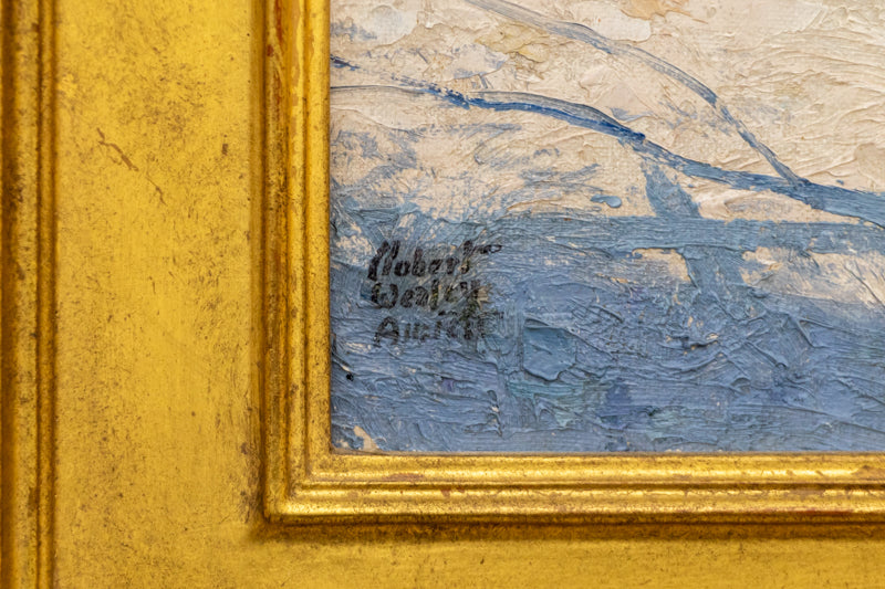 Untitled (Snowy Town Grove), Painting, circa 1935