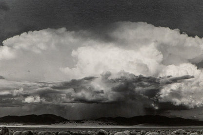 Sheep, Storm, South Park, Colorado (Sheep grazing on a Colorado plain), Photograph, 1967